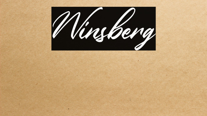 Winsberg Font examples