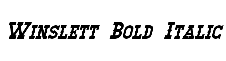 Winslett Bold Italic Font
