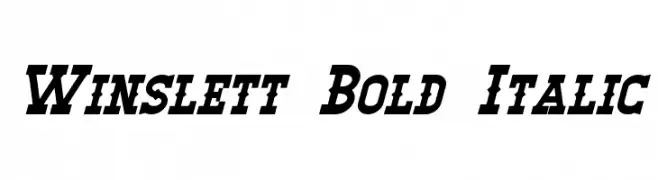 Winslett Bold Italic  フリーフォントのダウンロード