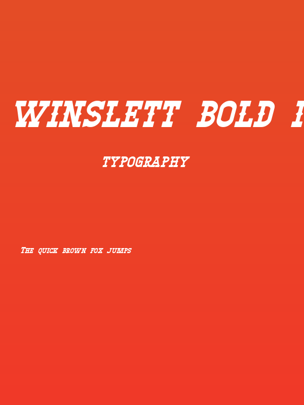 Winslett Bold Italic Poster