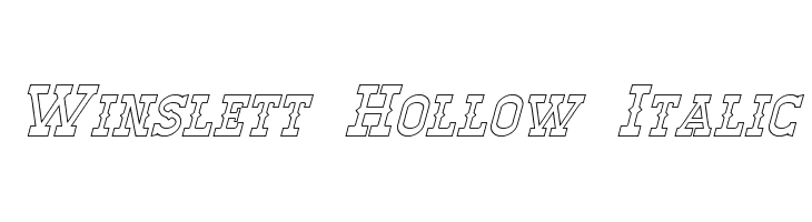 Winslett Hollow Italic Font