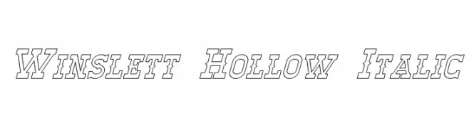 Winslett Hollow Italic  baixar fontes gratis