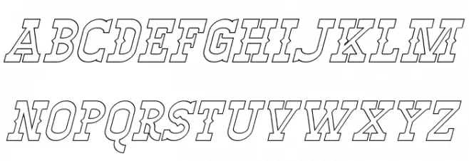 Winslett Hollow Italic 字体 大写