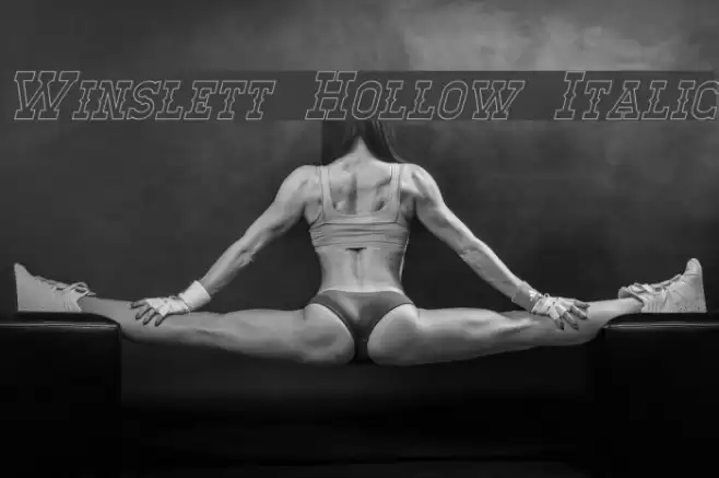 Winslett Hollow Italic  examples