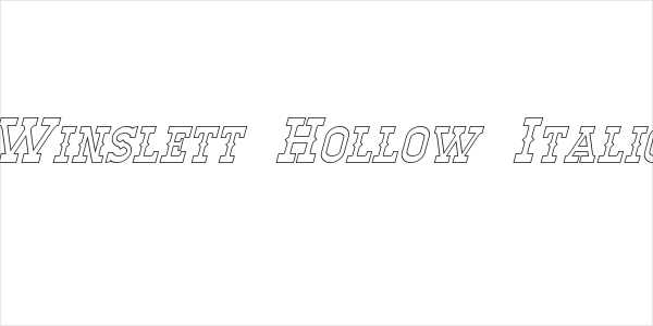 Winslett Hollow Italic Logo