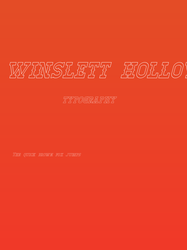 Winslett Hollow Italic Poster