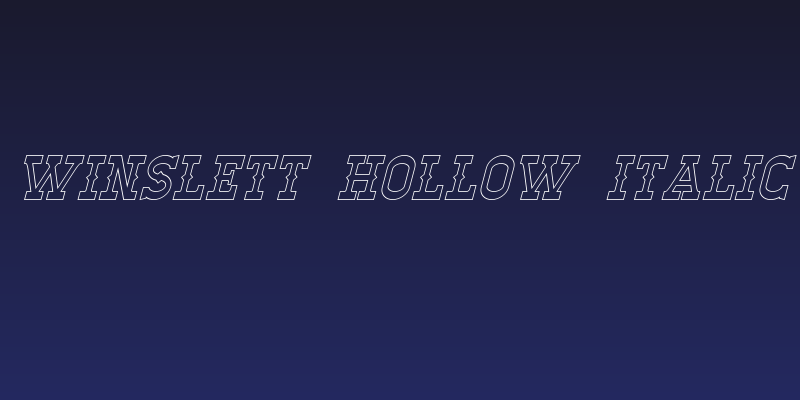 Winslett Hollow Italic Social Header