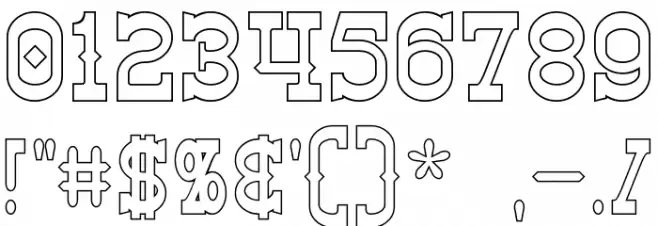 Winslett Hollow Font OTHER CHARS