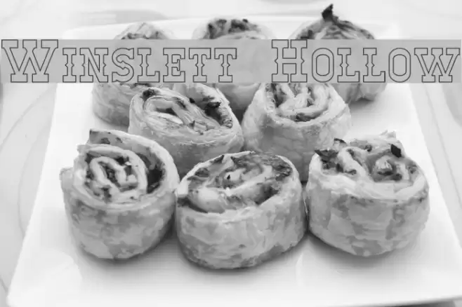 Winslett Hollow Font examples