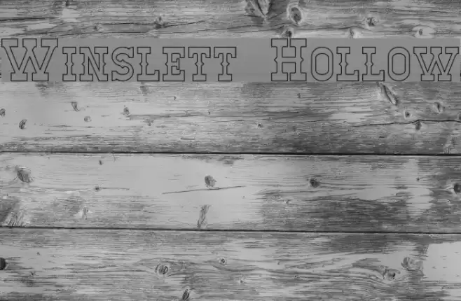 Winslett Hollow Font examples