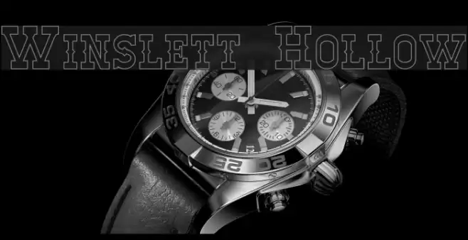 Winslett Hollow Font examples