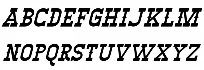 Winslett Italic फ़ॉन्ट अपरकेस