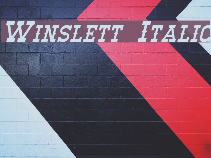 Winslett Italic Font examples