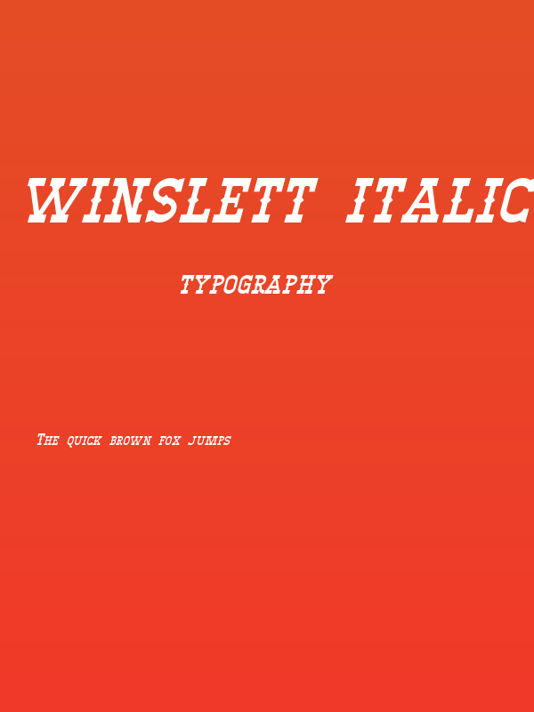 Winslett Italic Poster