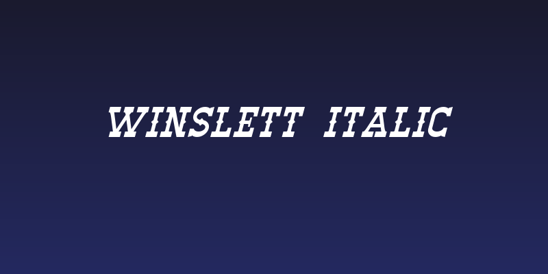 Winslett Italic Social Header