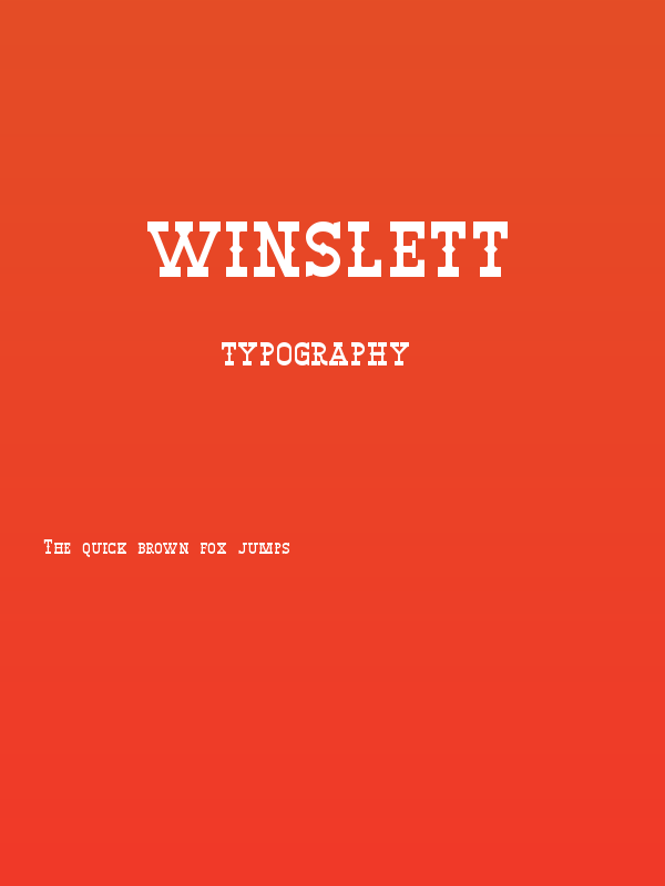 Winslett Poster