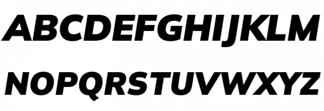 Winston Black Italic 字体 大写
