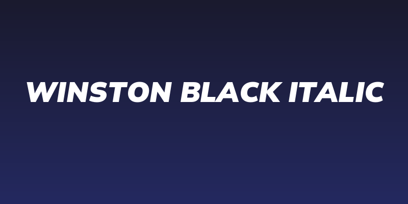 Winston Black Italic Social Header
