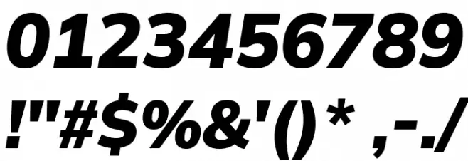 Winston ExtraBold Italic Font OTHER CHARS