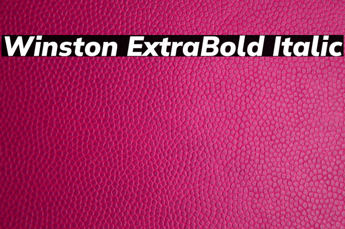 Winston ExtraBold Italic Example 2