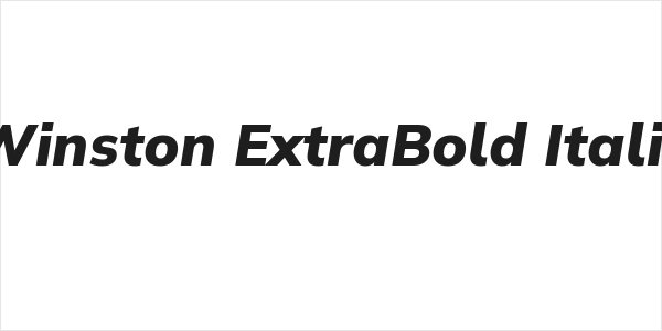 Winston ExtraBold Italic Logo
