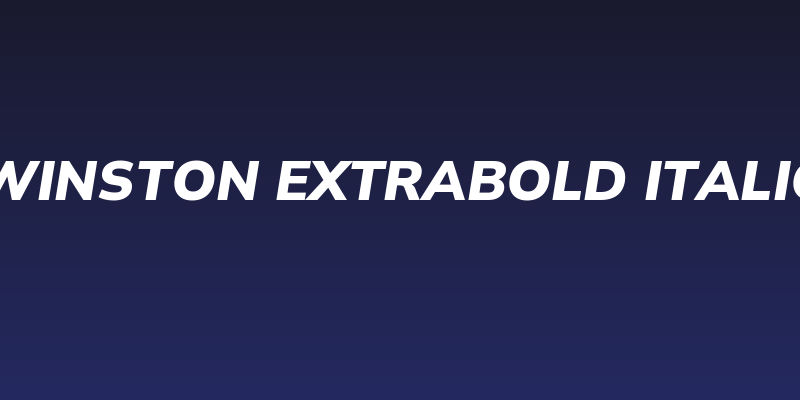Winston ExtraBold Italic Social Header