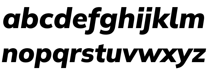 Winston ExtraBold Italic Font LOWERCASE