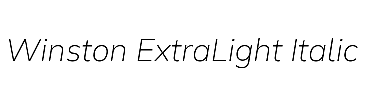 Winston ExtraLight Italic  les polices de caractères gratuit tlcharger