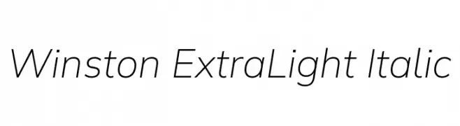 Winston ExtraLight Italic  免费字体下载