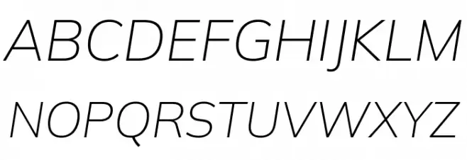 Winston ExtraLight Italic Шрифта ВЕРХНИЙ