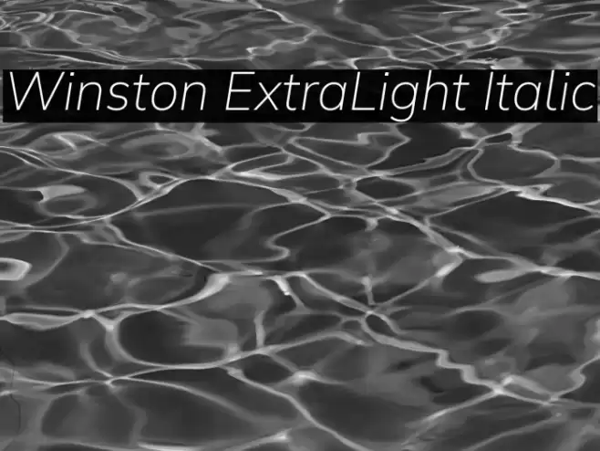 Winston ExtraLight Italic Font examples