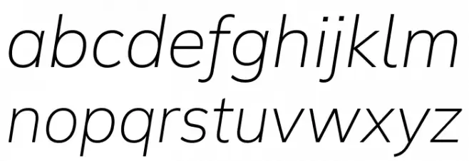 Winston ExtraLight Italic Polices MINUSCULES