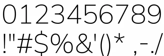 Winston ExtraLight Font OTHER CHARS