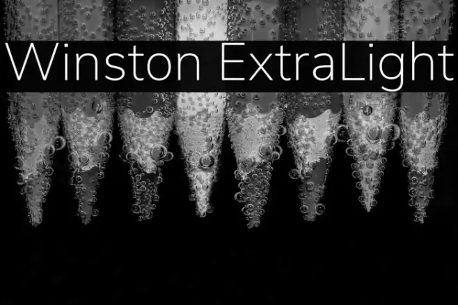 Winston ExtraLight Font examples