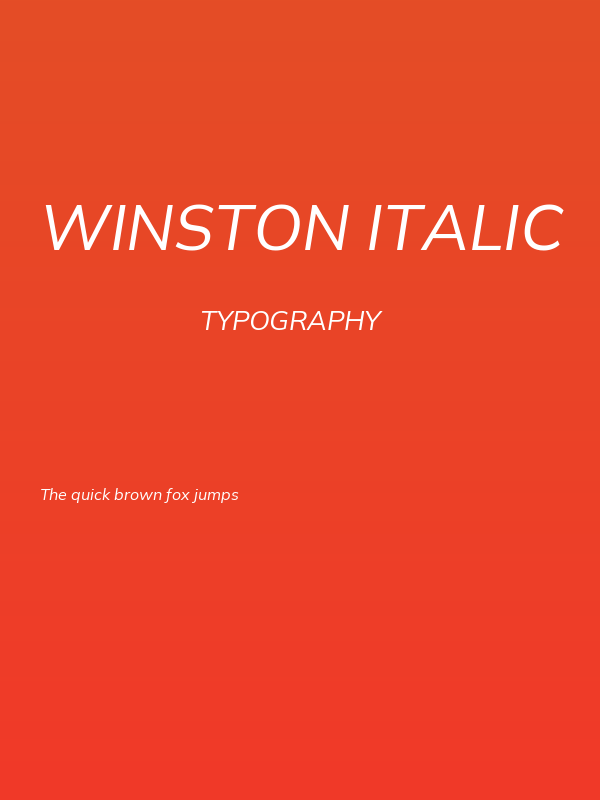 Winston Italic Poster