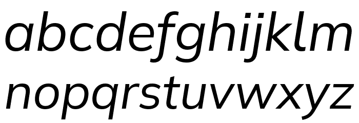 Winston Italic Font LOWERCASE