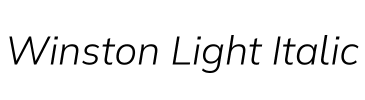 Winston Light Italic  免费字体下载