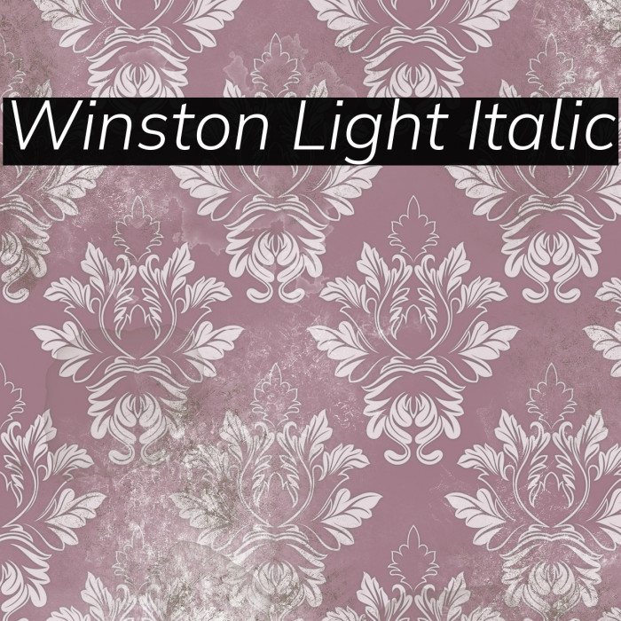 Winston Light Italic Example 2