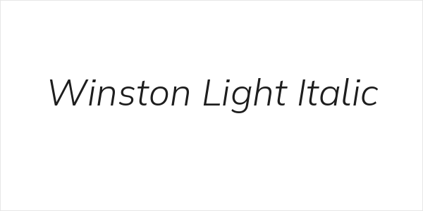 Winston Light Italic Logo