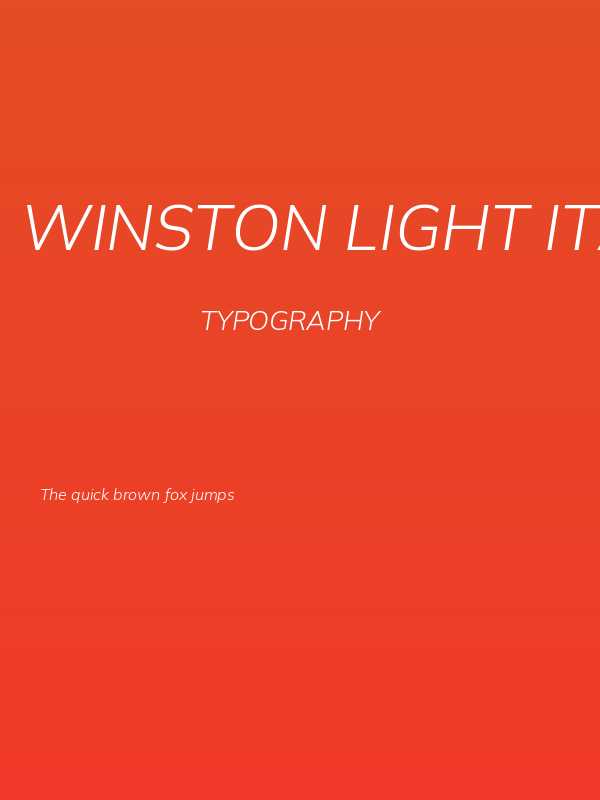Winston Light Italic Poster