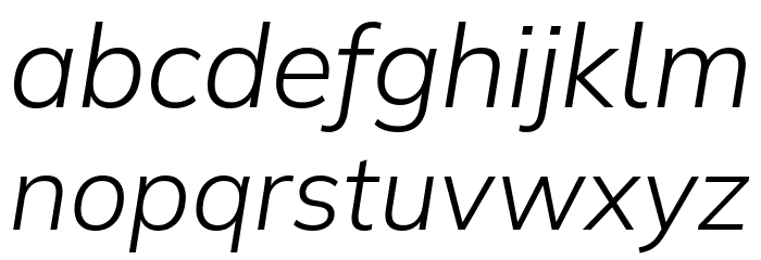 Winston Light Italic Font LOWERCASE