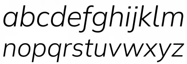 Winston Light Italic फ़ॉन्ट लोअरकेस