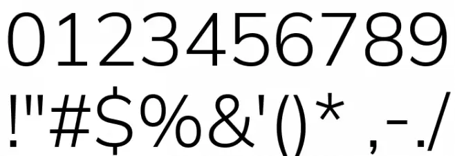 Winston Light Font OTHER CHARS