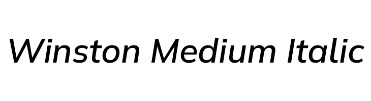 Winston Medium Italic  Descarca Fonturi Gratis