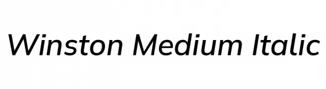 Winston Medium Italic  Fuentes Gratis Descargar