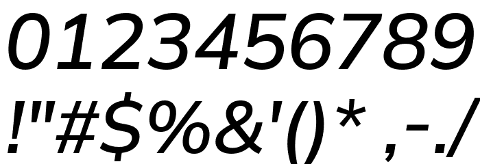 Winston Medium Italic Font OTHER CHARS
