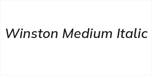 Winston Medium Italic Logo
