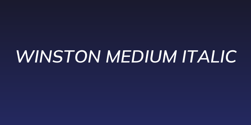 Winston Medium Italic Social Header