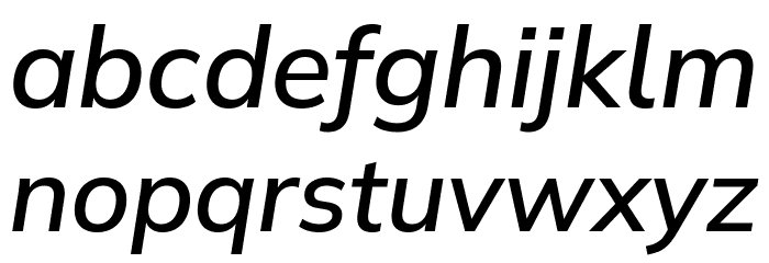 Winston Medium Italic Font LOWERCASE