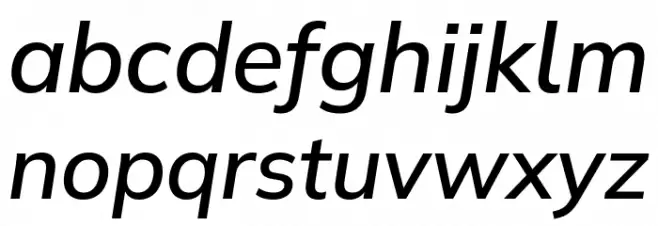 Winston Medium Italic फ़ॉन्ट लोअरकेस